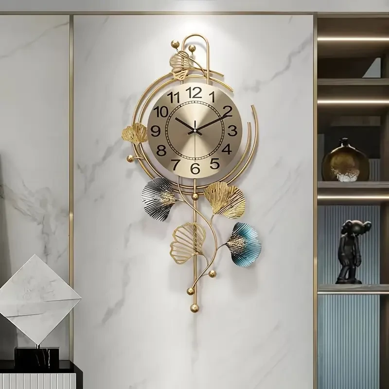 Luxury Metal Design with Irregular Shape Wall Clock