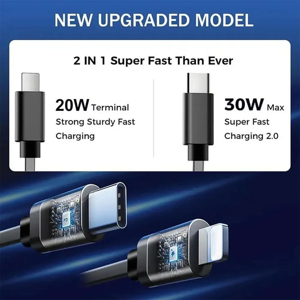 4 In 1 Retractable Car Charger Starlight In Car Roof 100w USB Type C
