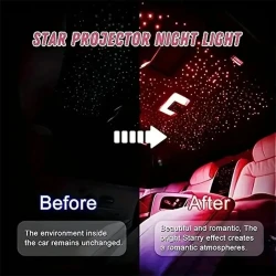 4 In 1 Retractable Car Charger Starlight In Car Roof 100w USB Type C