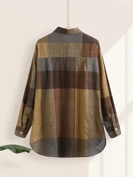 Plaid Print Button Front Shirt