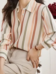Privé Women's Relaxed Fit Long Sleeve Collar