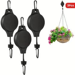 3pcs Pulley Retractable Hanger