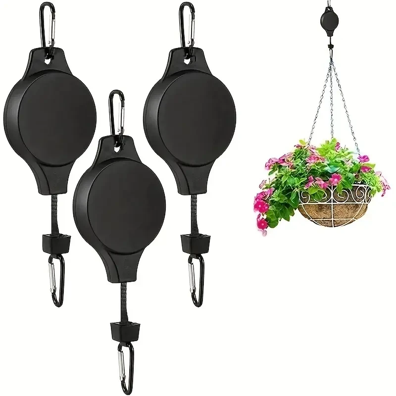 3pcs Pulley Retractable Hanger