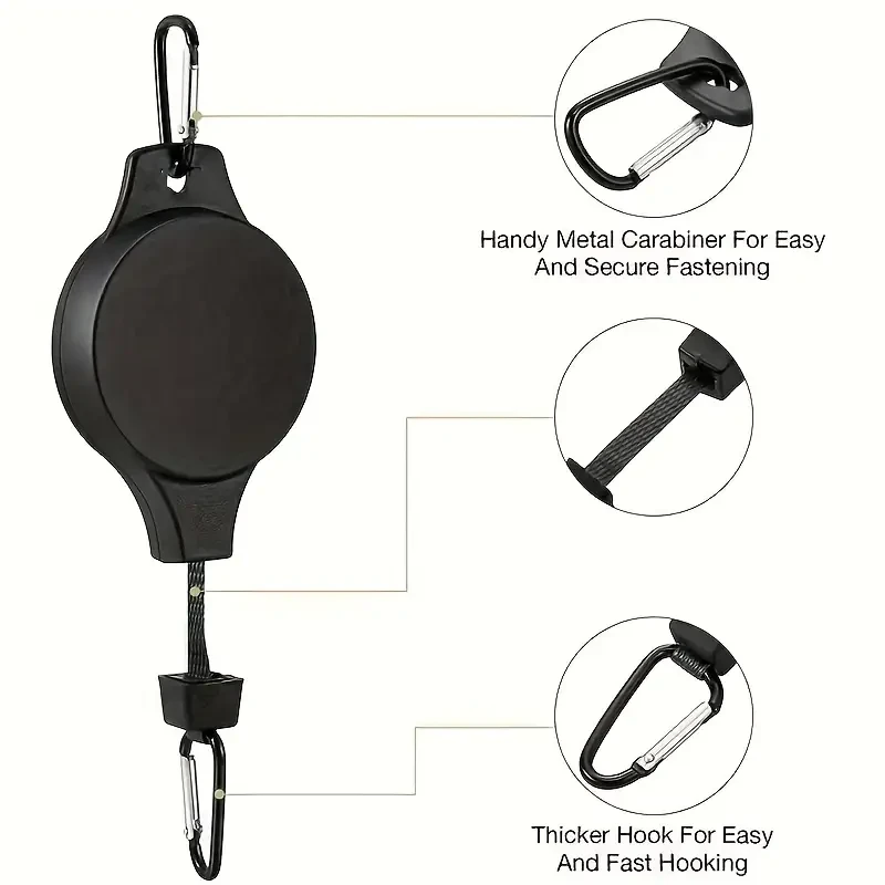3pcs Pulley Retractable Hanger