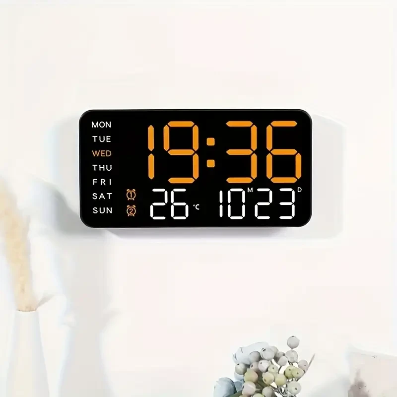 Voice-Activated Digital Wall Clock with Temperature Display