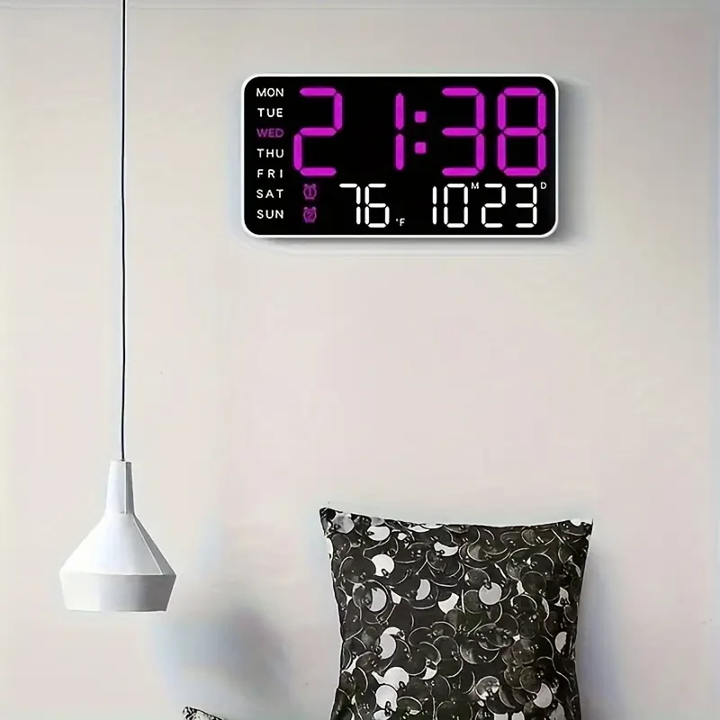 Voice-Activated Digital Wall Clock with Temperature Display