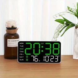 Voice-Activated Digital Wall Clock with Temperature Display