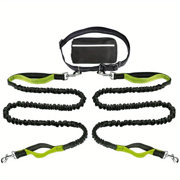 Hands Free Dog Leash with Zipper Pouch