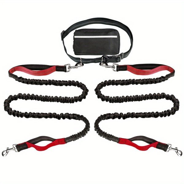 Hands Free Dog Leash with Zipper Pouch