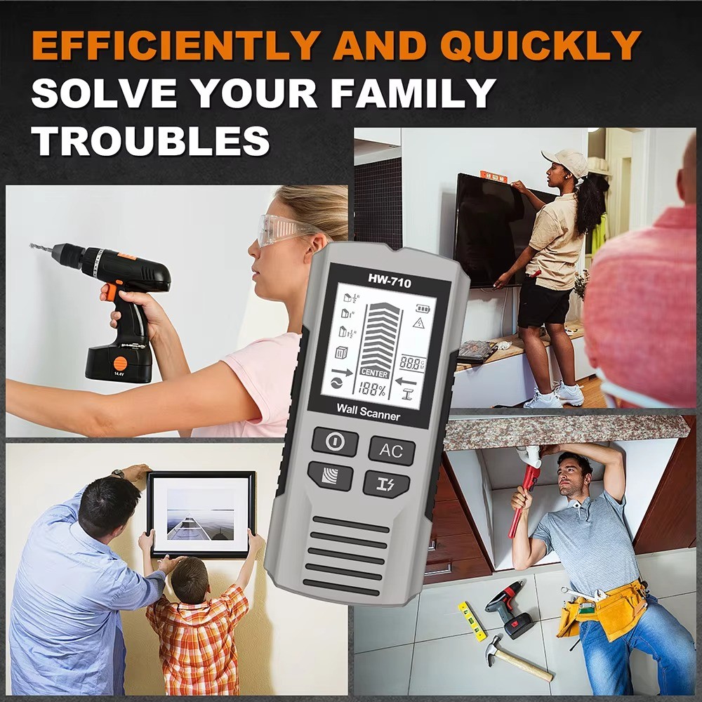 6 in 1 Wall Metal Detector Depth Wall Stud Finder