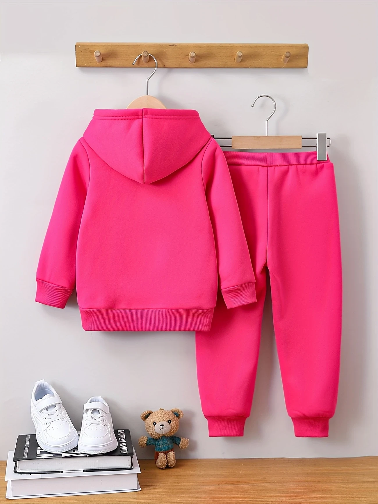 2pcs Cartoon Long Sleeve Hooded Sweatshirt Comfy