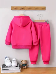 2pcs Cartoon Long Sleeve Hooded Sweatshirt Comfy