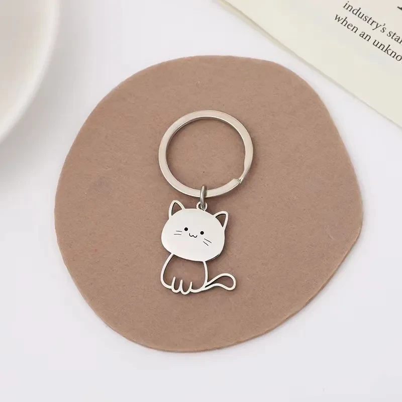 Japanese Kitten Eating Fish Cute Cartoon Key Button