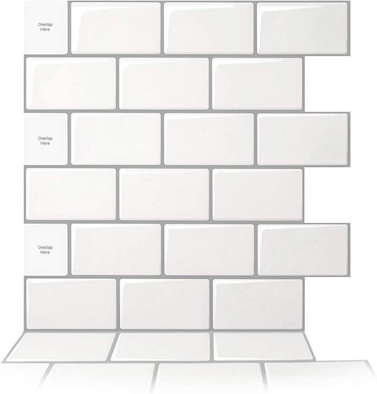 Self Adhesive Wallpaper 3D Wall Tiles Kitchen Bathroom