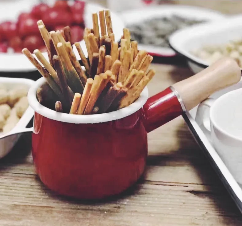 Double Mouth And Single Handle Solid Color Milk Tableware