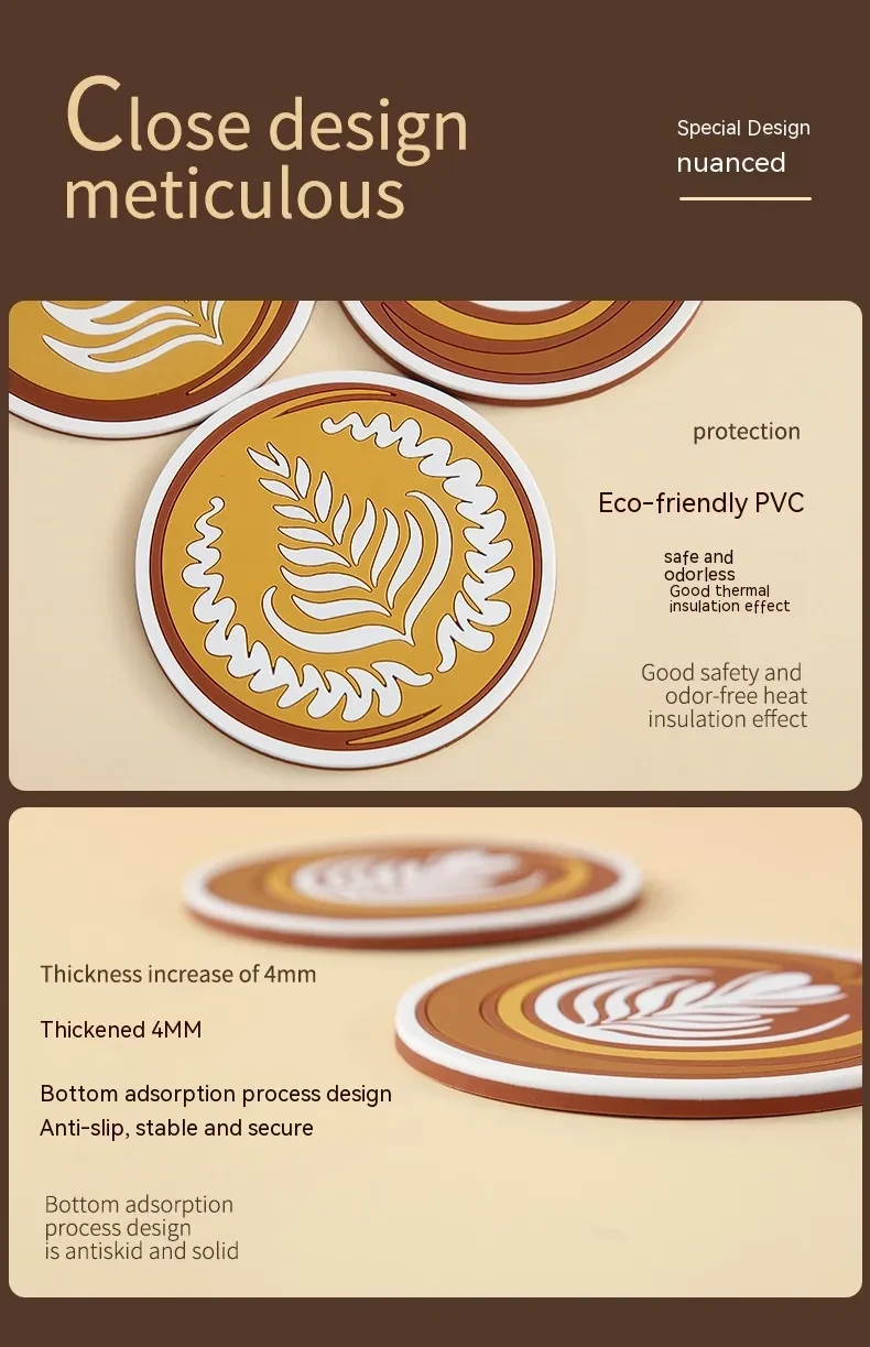 Ins Style Round Thickened Anti-scald Coffee Cup Mat