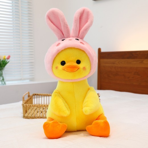 Dinosaur Transformation Duck Cartoon Duck Cute Hat Duck Plush Toy Children Female Birthday Present Wow Doll