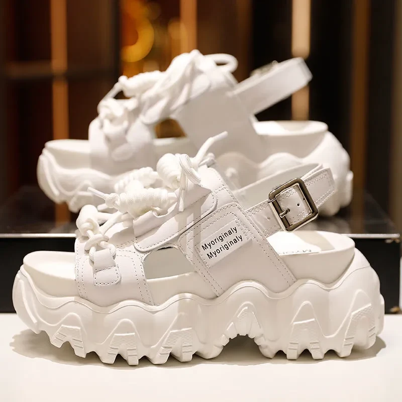 Women's Letter Platform Shoes Casual Roman Sandals