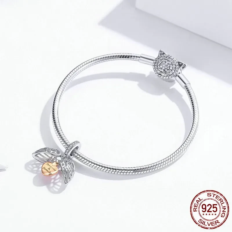 S925 Sterling Silver Scattered Beads Pendant Can Be Opened Forever Family Pendant