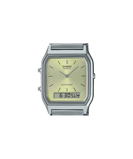 Casio Vintage Analog Digital Light Champagne Dial Quartz AQ-230A-9AMQY Unisex Watch