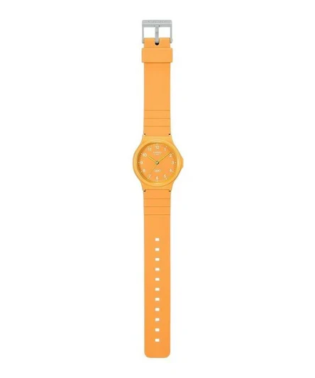 Casio POP Analog Bio Based Resin Strap Orange Dial Quartz MQ-24B-9B Unisex Watch