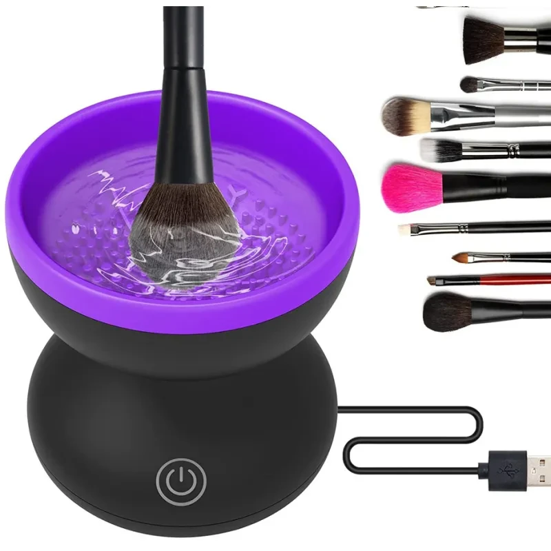 Electric Makeup Brush Cleaner Machine Portable Automatic USB Cosmetic Brush Cleaner