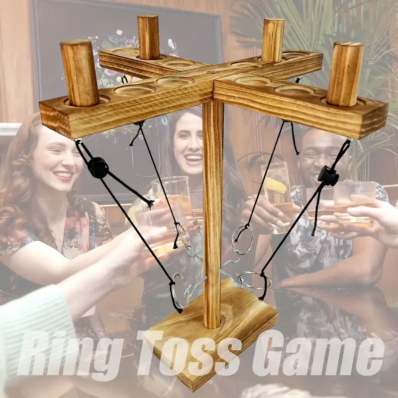 Wooden Ring Toss Game Set