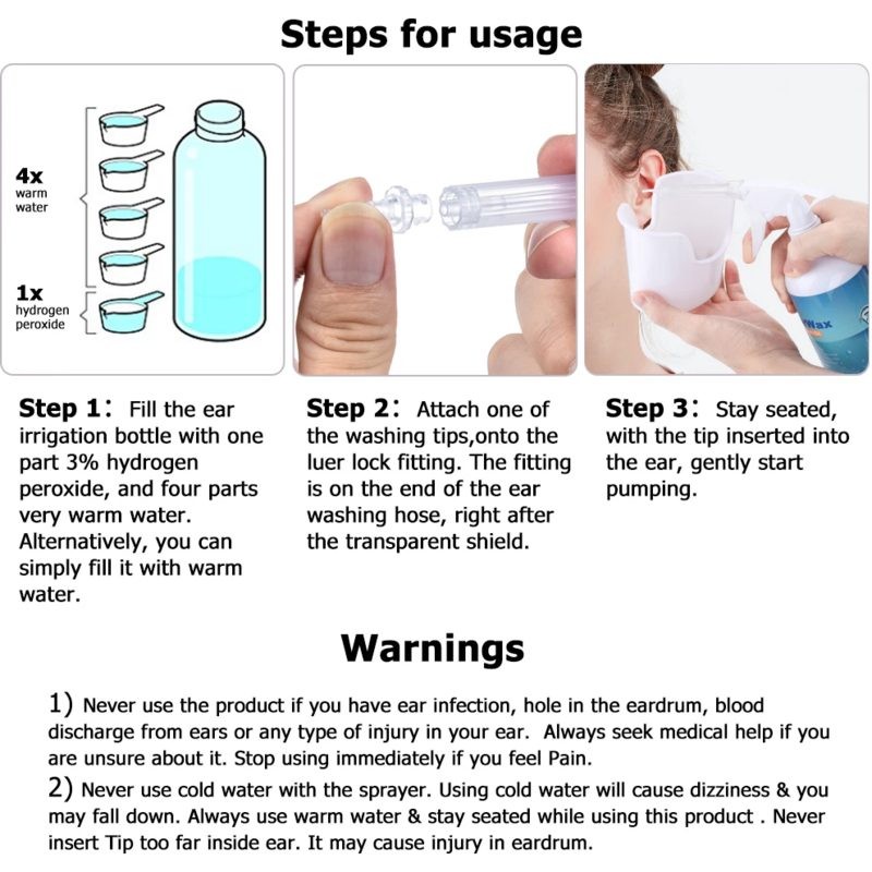 Ear Wax Removal Irrigation Cleaner Syringe Kit