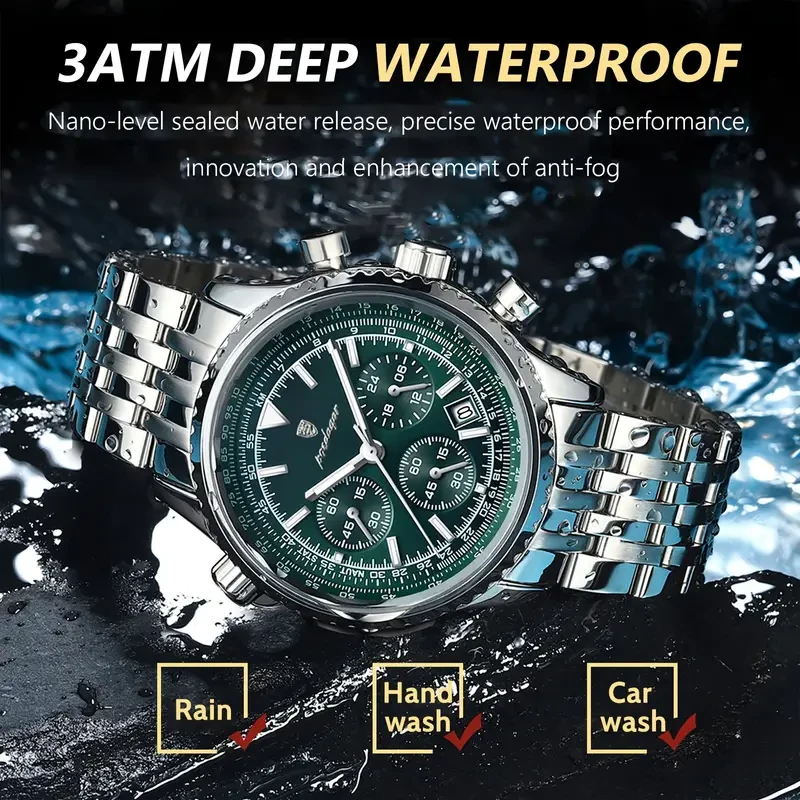 Poedagar Luxury Men'S Stainless Steel Watch