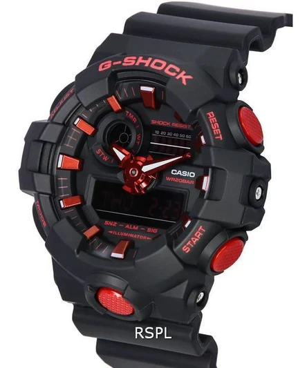 Casio G-Shock X Ignite Red Series Analog Digital Quartz GA-700BNR-1A GA700BNR-1 200M Men's Watch