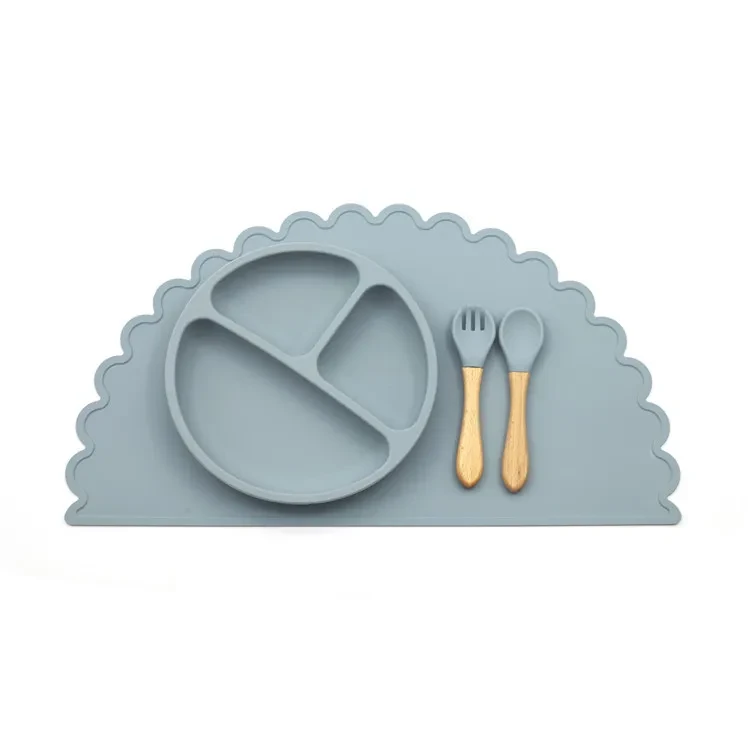 Silicone Meal Mat Feeding Set Washable And Foldable