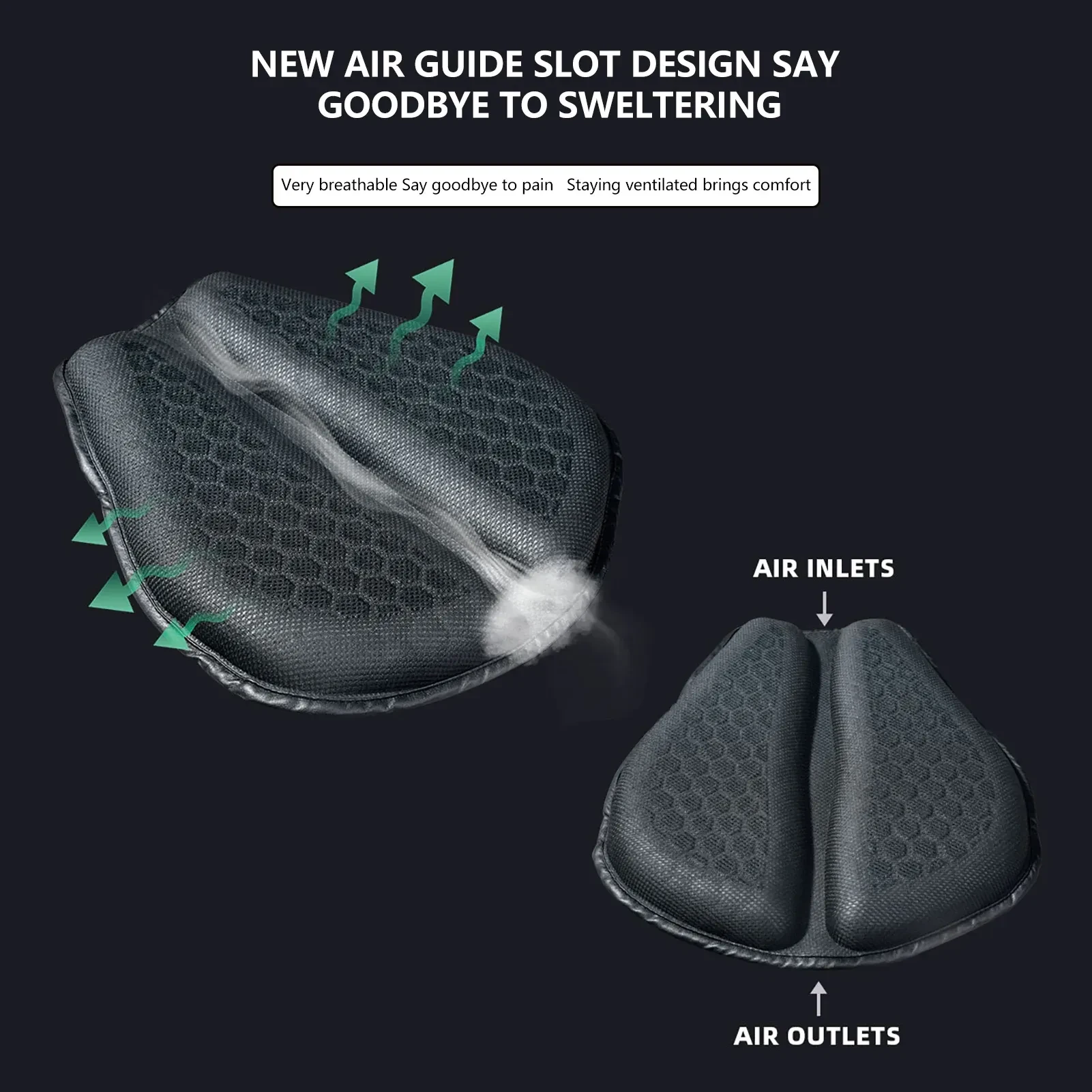 Motorcycle Cushion Shock Absorption Thickened, Sun Proof And Breathable