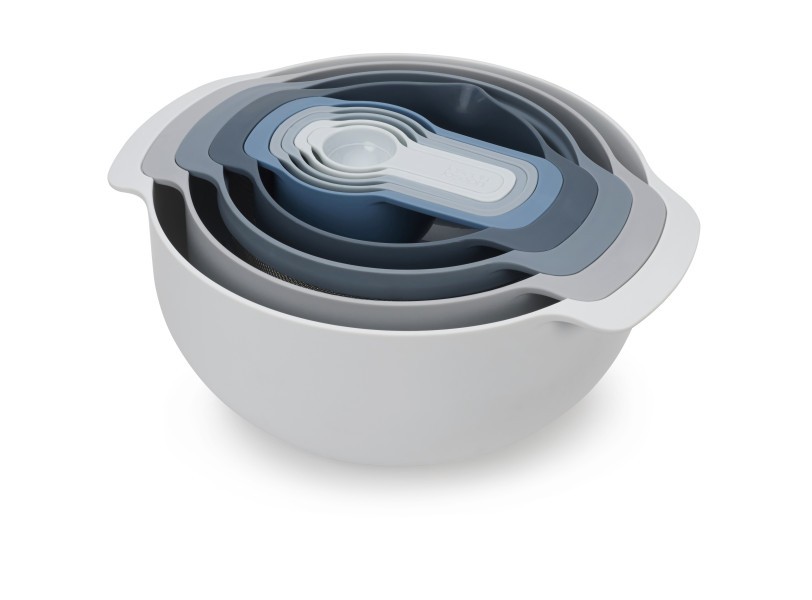 Nest 9 Plus 9-piece food preparation set - Sky  - Joseph Joseph