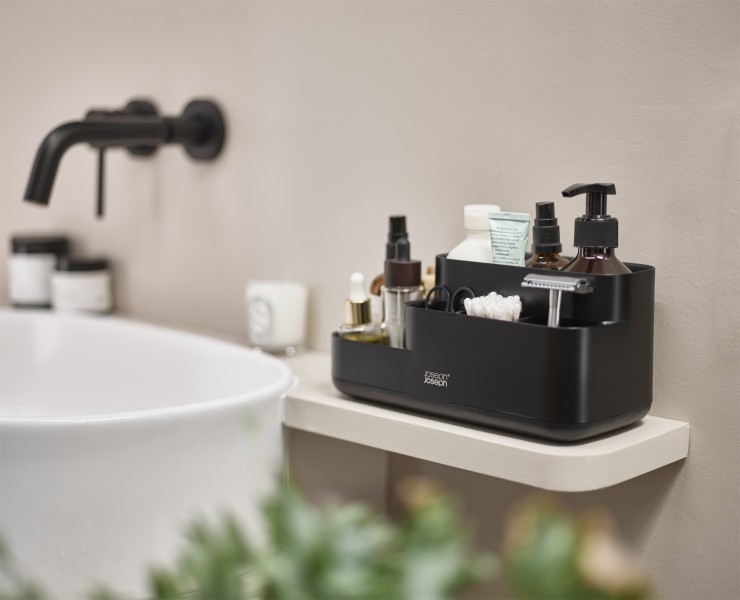 Easystore Bathroom Caddy - Black - Joseph Joseph