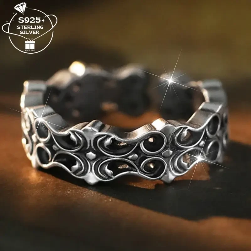 925 Silver Womens Fashion Statement Ring Vintage Style for Modern Moments