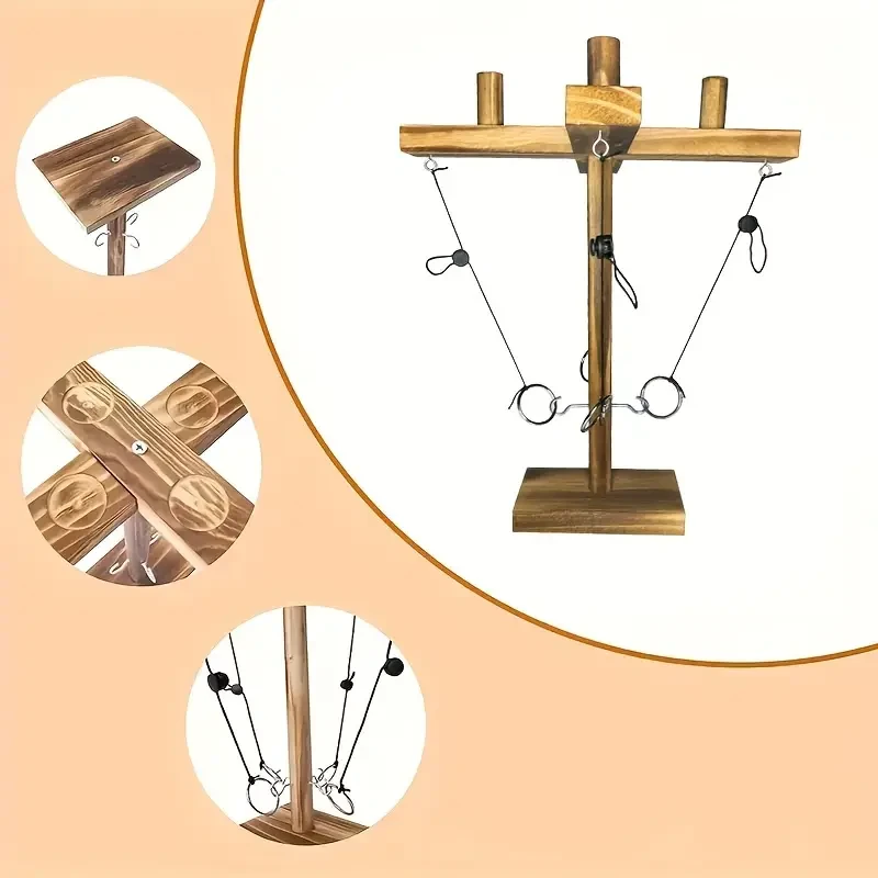 Wooden Ring Toss Game Set