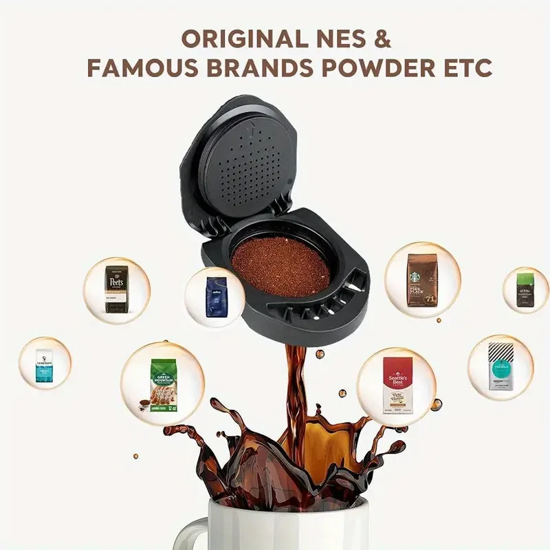 Reusable Capsule Adapter for Dolce Gusto: Compatible with Piccolo Xs/Genio S (1 Adapter)
