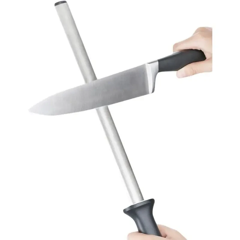 15-Inch Diamond Carbon Steel Knife Sharpener Rod