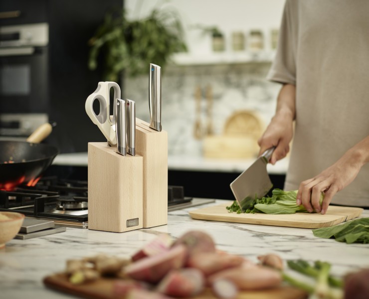 Elevate Fusion 5pc Knife & Scissor Block - Joseph Joseph