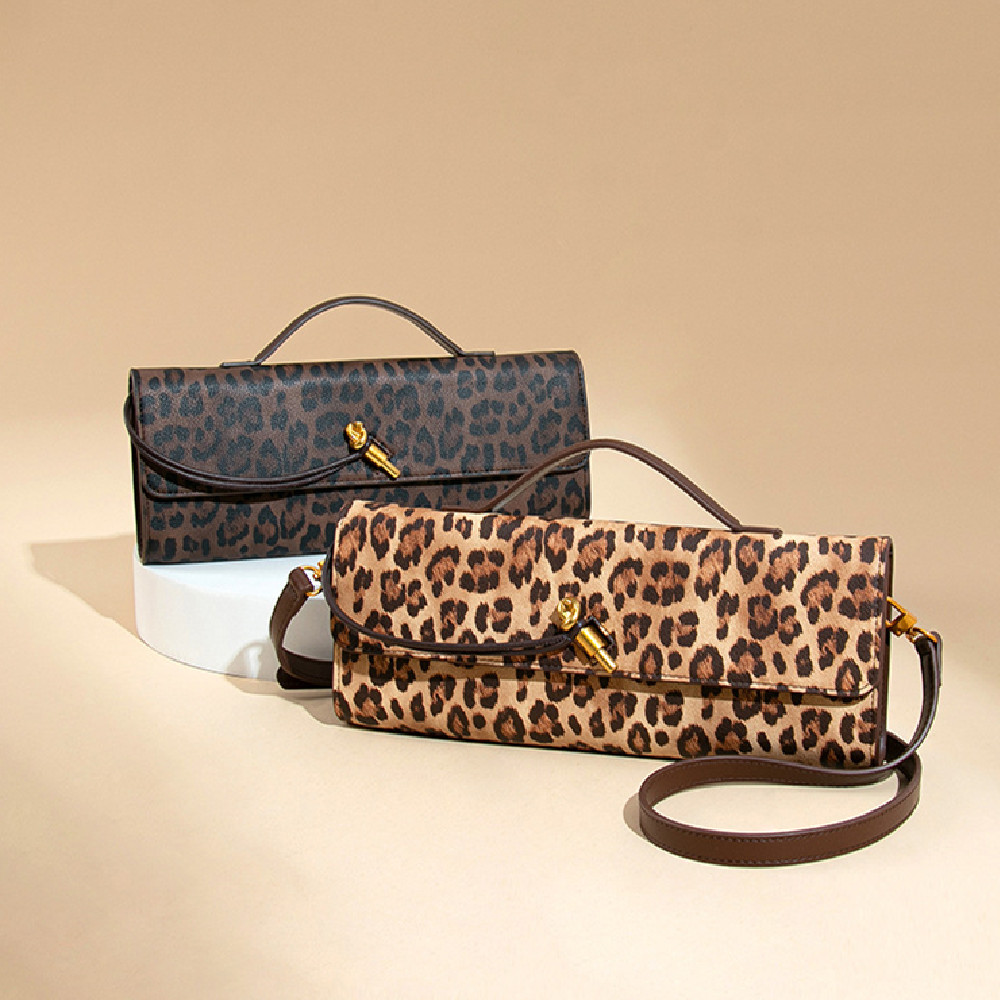 Women's Retro Leopard Print Dinner Bag