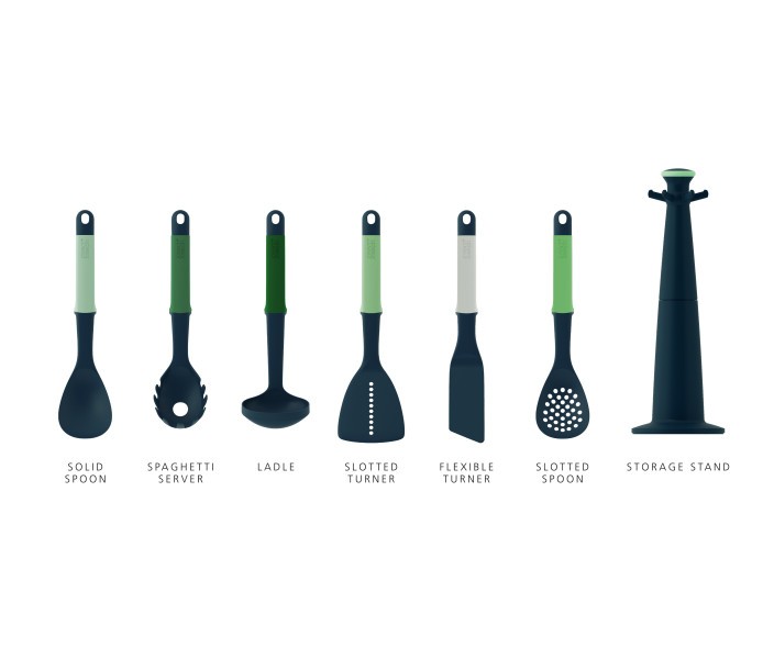 6 Piece Utensil Carousel - Sage - Joseph Joseph