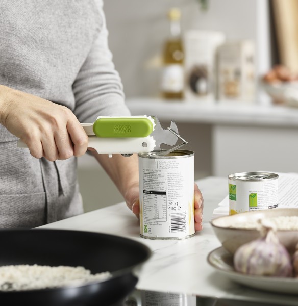 Pivot 3-in-1 Can Opener - White/Green - Joseph Joseph