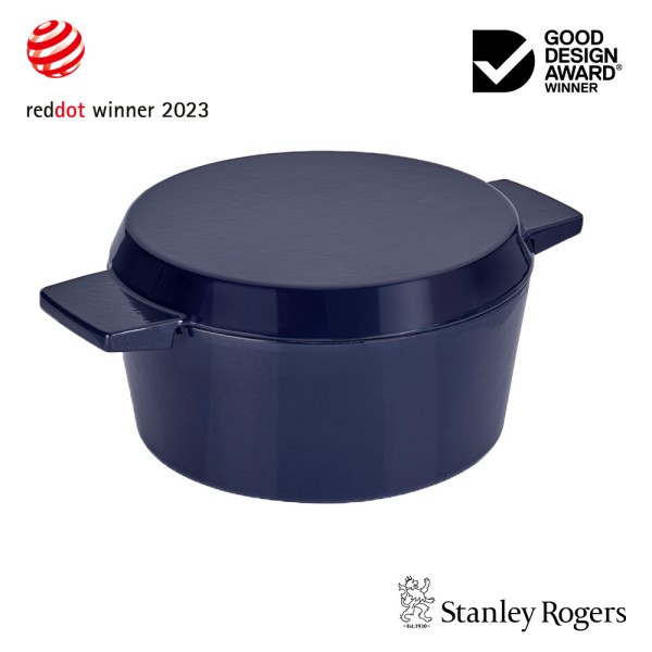 Cast Iron French Oven Mid Blue 24cm  - Stanley Rogers
