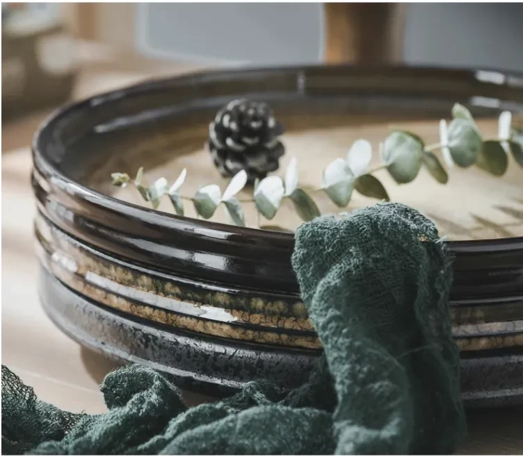 Creative Kiln Transmutation Ceramic Plate Salad Western Cuisine Plate