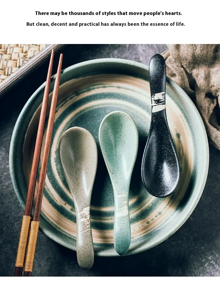 Ceramic Household Restaurant Meal Spoon