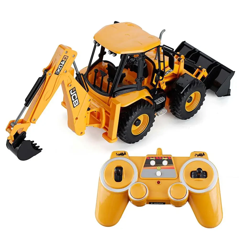 Remote Control Backhoe Loader Two-way Excavator Toy Electric Engineering Vehicle