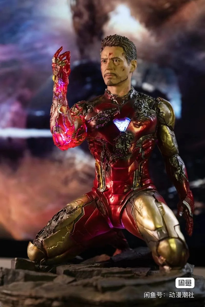 Iron Man Mk85 Snap Kneeling Statue  Avengers Endgame Anime Figure