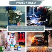 Sandblasting Glove Sand Blaster Gloves with With O Rings and Holder