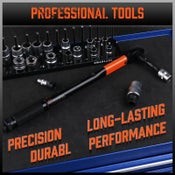 HORUSDY Click Torque Wrench Ratchet Socket Adaptor Extension 3/8" Drive