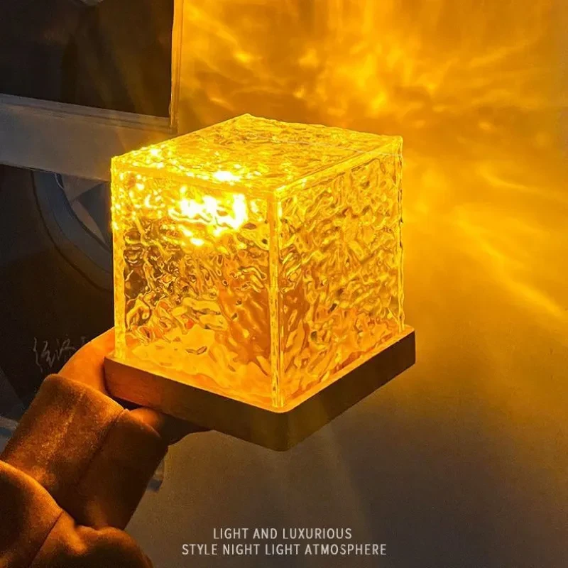 16 Colors LED Water Ripple Ambient Night Light And RGB Table Lamp